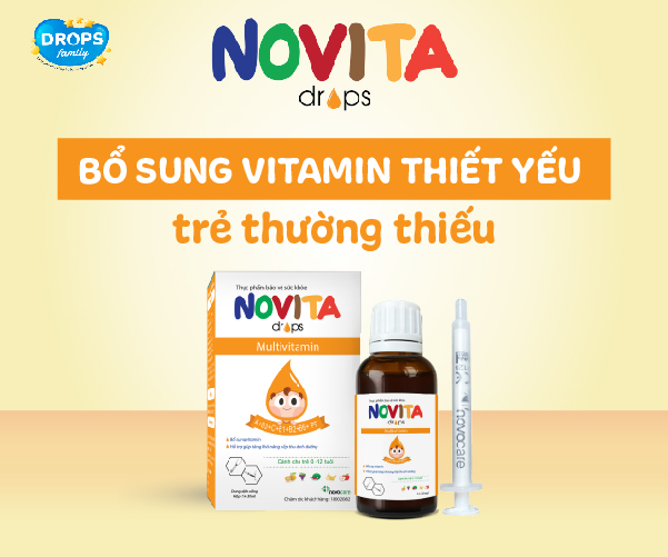 Novita - Bổ sung vitamin thiết yếu trẻ thường thiếu