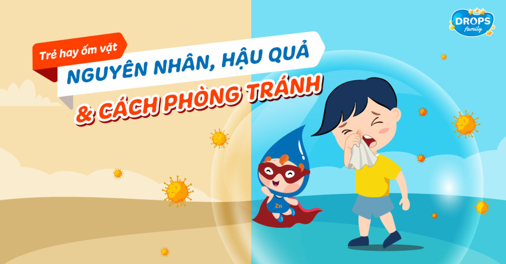 trẻ hay ốm vặt phải làm sao